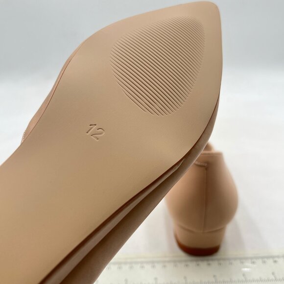 Wansseny Nude Pointed Toe D'Orsay Comfy Insole Slip on Daily Commuting Shoes - Picture 6 of 8